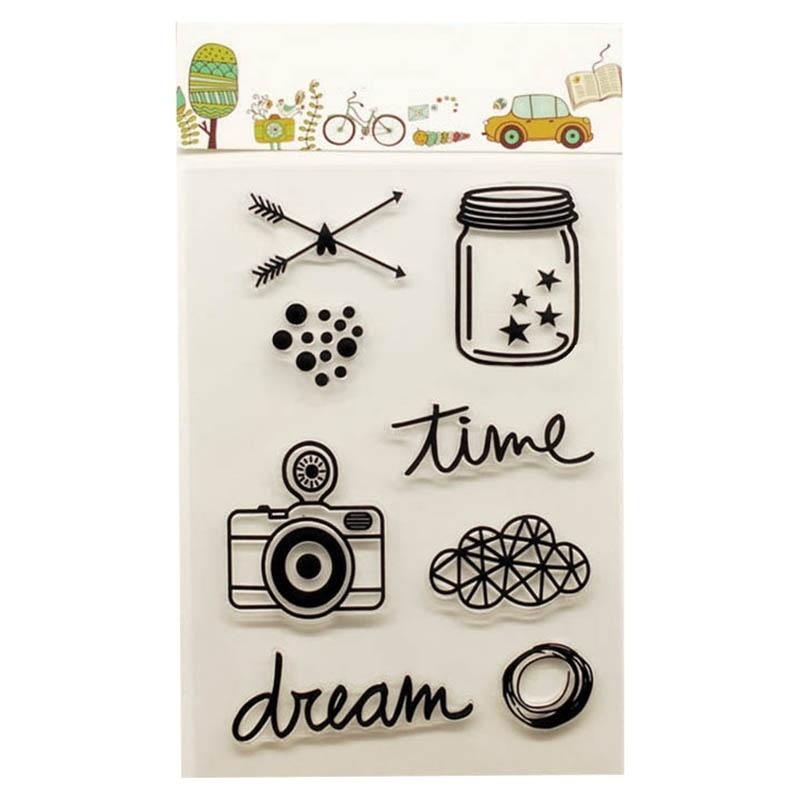 Scrapbook DIY photo cards account rubber stamp clear stamp transparent stamp time dream bottle