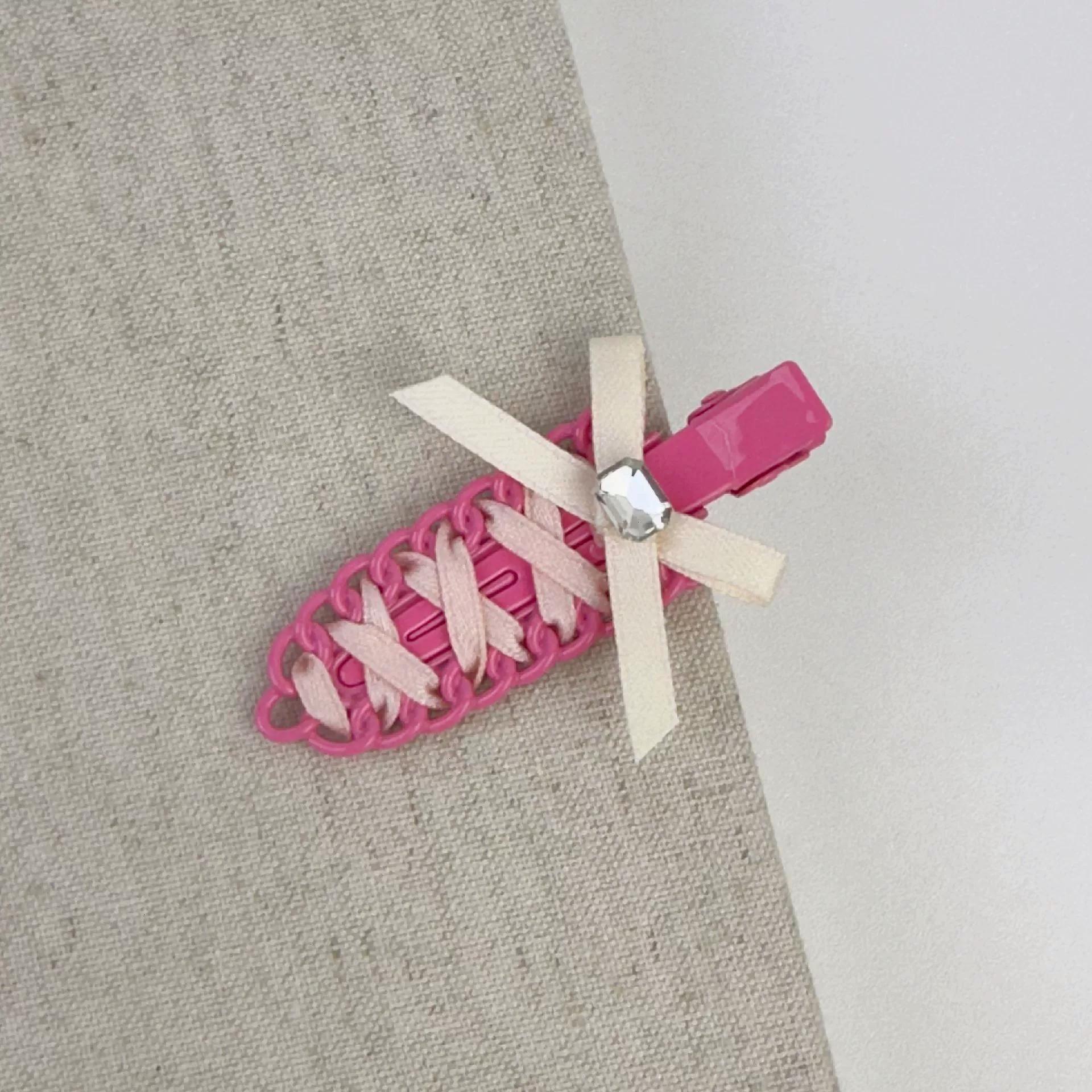 

2026 New Ballet Ribbon Seamless Hairpin Side Bangs Clip Seamless Hairpin Female Bow Top Clip Seamless Clip Headdress