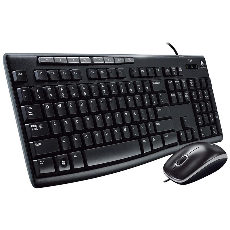 Logitech MK200 Wired Multimedia Keyboard and Mouse Combo