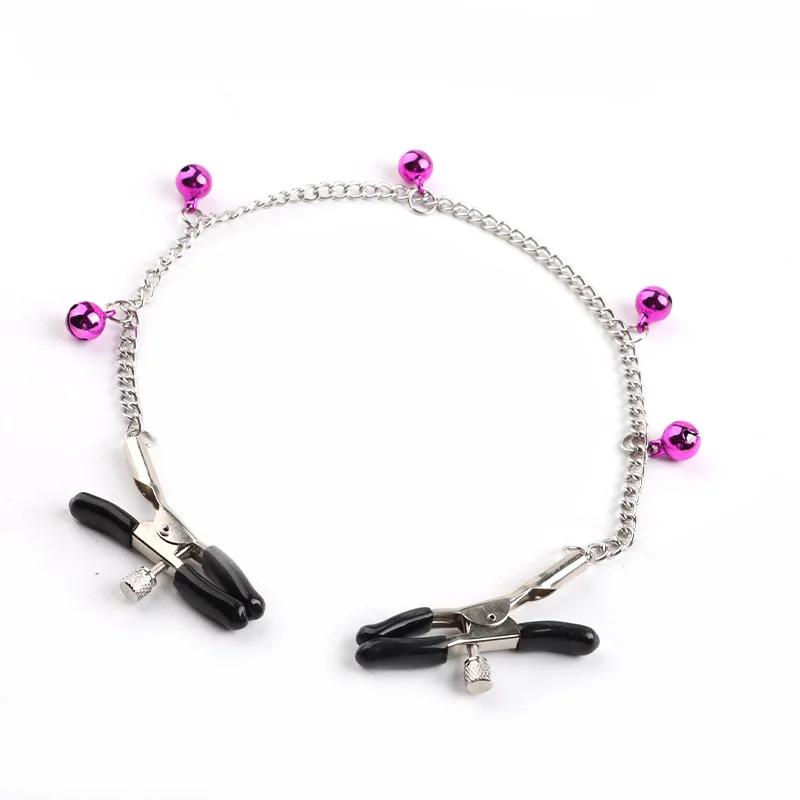Sexy flirt Nipple Clamps Labia Breast Nipple Clamps With Chain Clips Slave Bdsm Fetish Erotic Toys Sex Tool For women Adult Game