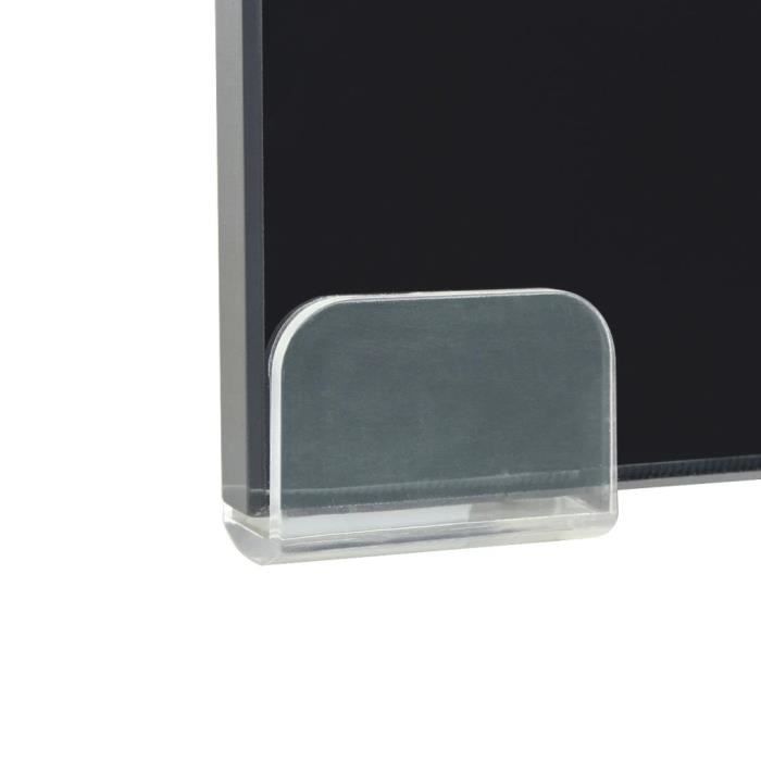 VidaXL Meuble TV/ Support pour moniteur 100 x 30 x 13 cm Verre Noir