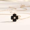 Four-leaf Clover Necklace Women's Niche Exquisite Fashion Light Luxury High-end Feeling Full of Diamonds Four-leaf Clover Pendant Necklace