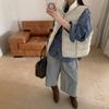 Womens Stand Collar Lightweight Puffer Vest Short Cotton Jacket Casual Outerwear