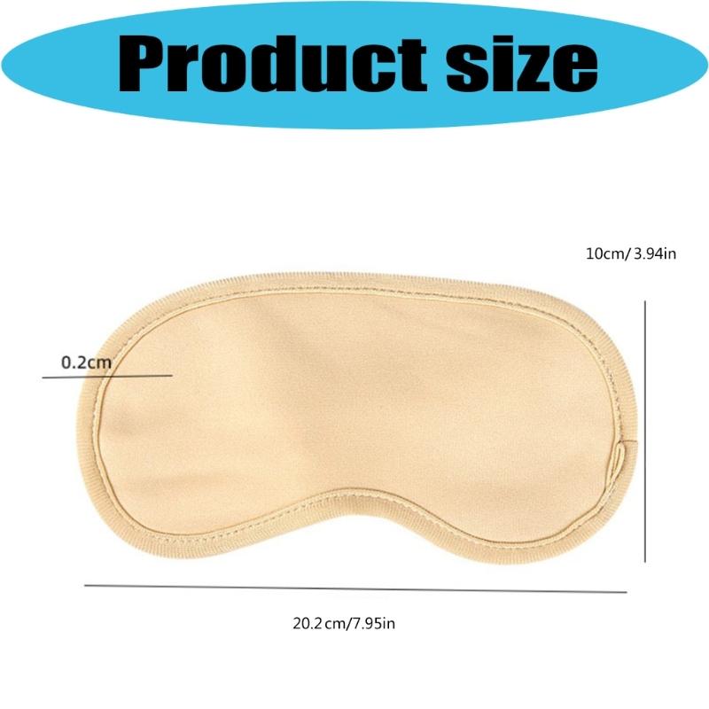 Air Permeable Castor Oil Eye Pack Containing Natural Oil Blended With Polyester And Terrycloth For Evening And Travel