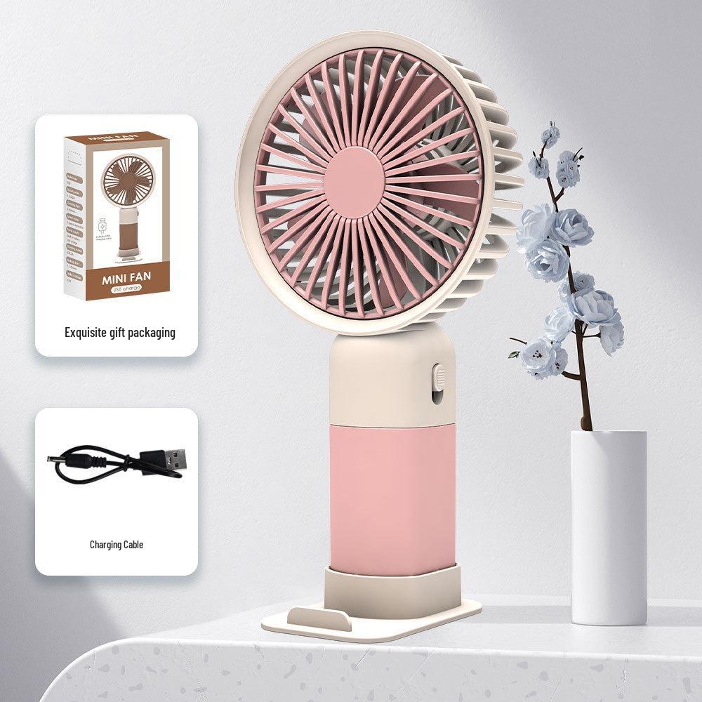 2024 USB Rechargeable Handheld Mini Fan & Phone Holder