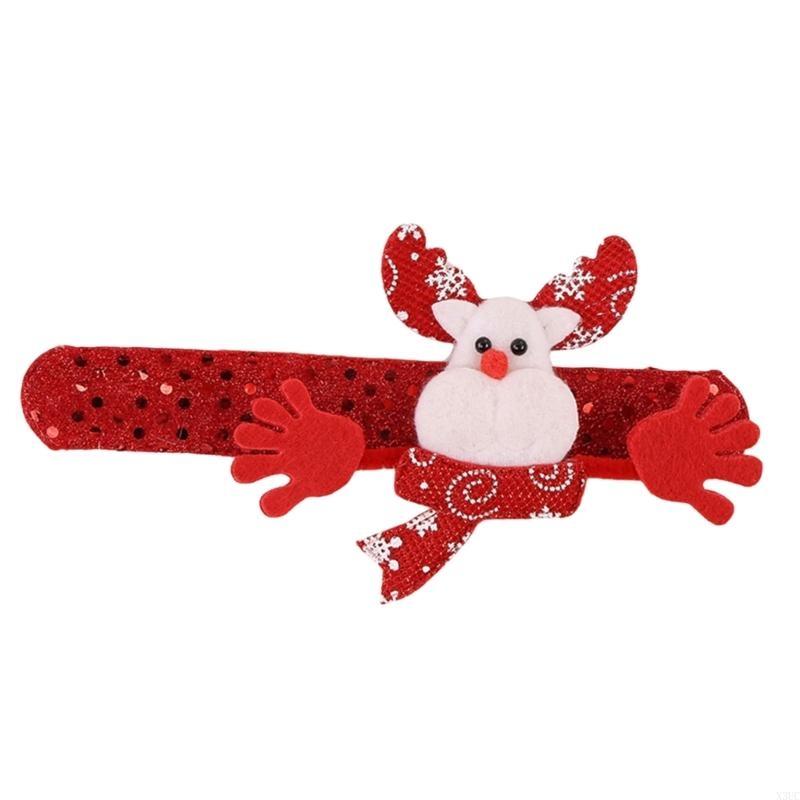 Portable Animal Christmas Slap Bracelets Durable Fabric Festival Parties Decors X3UC