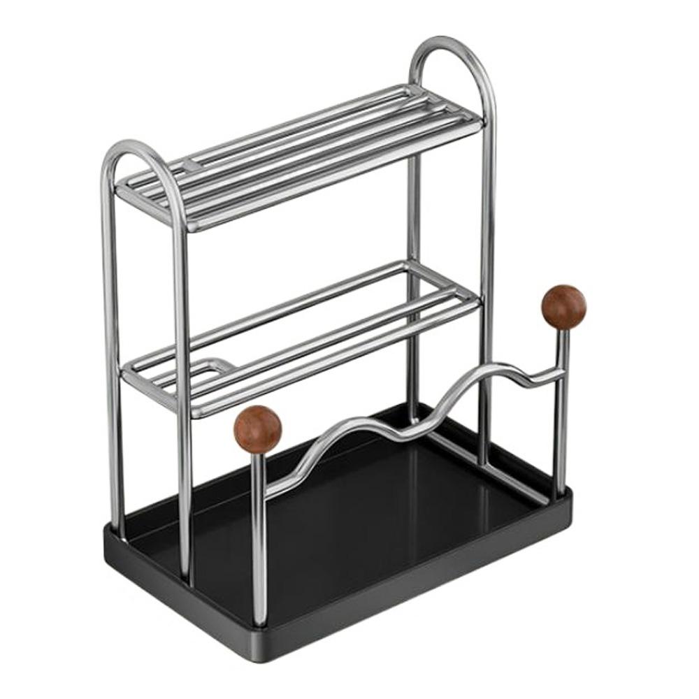 Rustproof Chopsticks Rack Stainless Steel Cutlery Drying Rack Cutting Board Holder  Household Style A