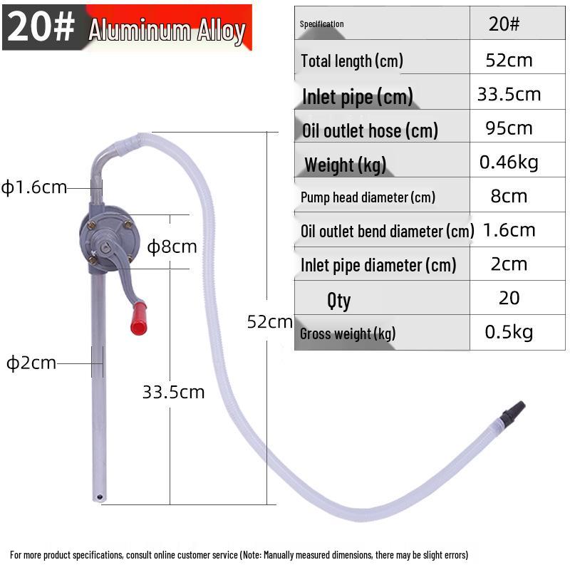 Portable Hand-Crank Aluminum Oil Pump – Quick Self-Priming Diesel Extractor