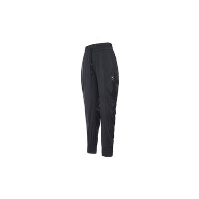 Solid Color Print Logo Casual Sports Pants Women Bottoms Black FU3985