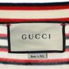 GUCCI made in Italy Border Pattern Long sleeve V neck cardigan L Red Men's Used