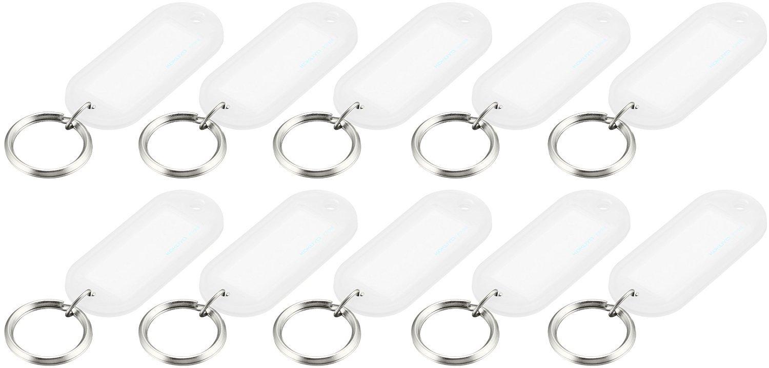 Kokuyo Keychain Name Tags, Double-Sided, Large, White, 10-Pack, NAF-210WX10 белый