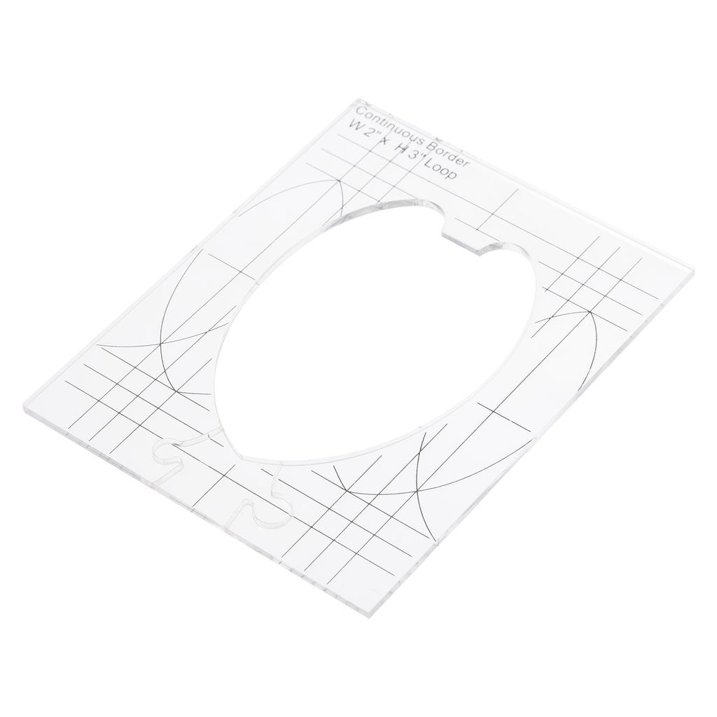Buy 4Pcs Acrylic Quilting Templates Sewing Machine Template Ruler Set ...