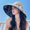 Sun Protection Hat With Butterfly Bow Summer Beach Wide Brim Sun Hat For Women