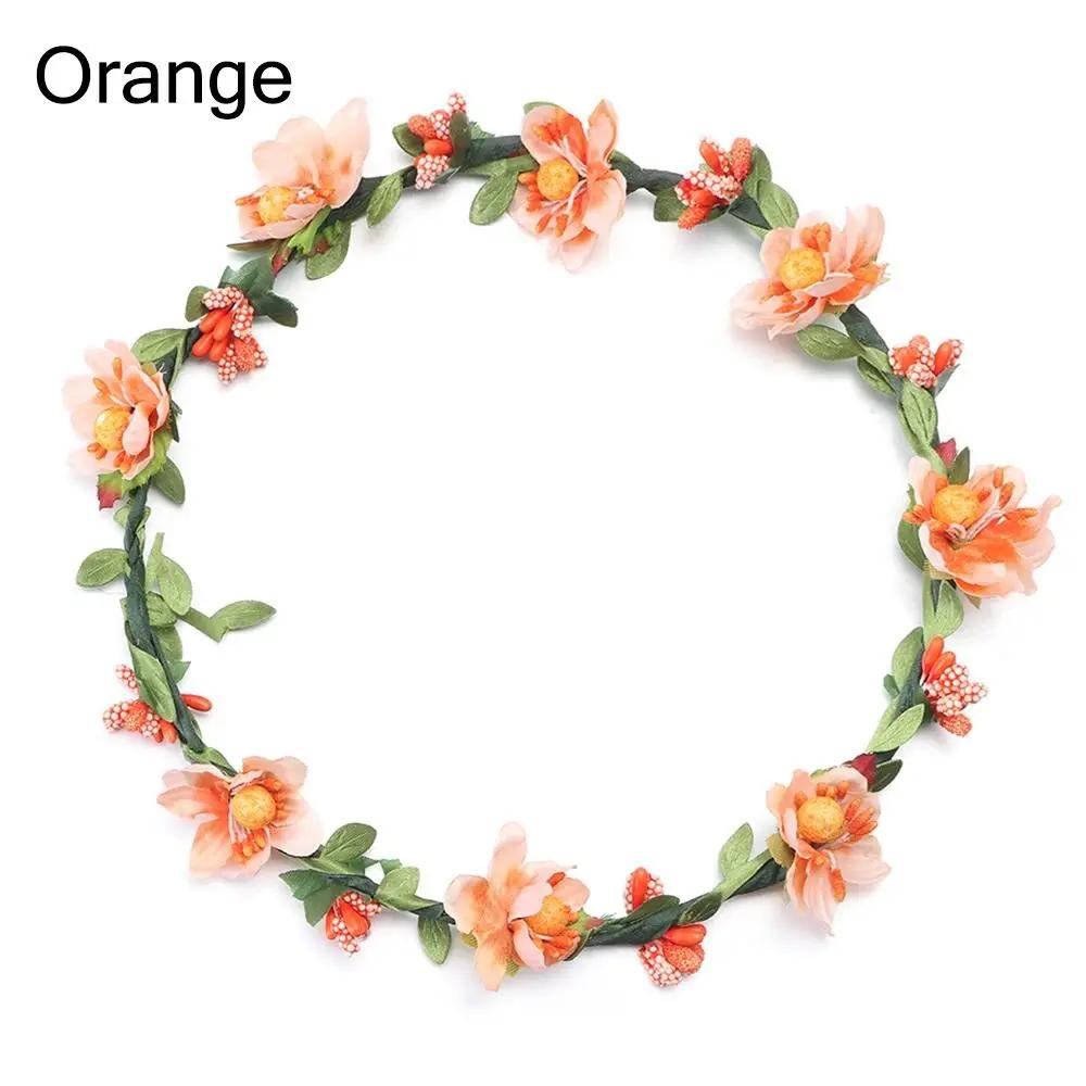 Couronne de Fleurs Mode Couronne de Fleurs Bohème Printemps Bandeaux pour Femmes Ruban Réglable Couronne Florale pour Filles Diadème de Mariée