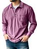 Men's 2026 European Retro Cotton Washed Long Sleeve Polo Shirt