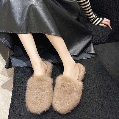 Fashion 2024 Autumn and Winter New Women's Shoes Plush Home Slippers Cotton Slippers