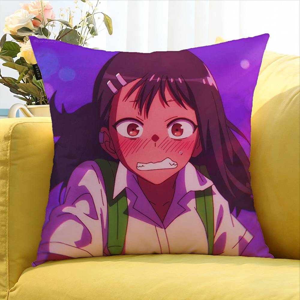 pc Nagatoro Hayase Anime World Various Sizes Square Pillow Case For Car Home Bedchamber Decor