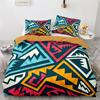 Tribal Duvet Cover Set Secret Tribe Pattern In Bohemian Style Decorative Polyester Bedding Set with Pillowcase King Queen Size