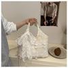 Elegant Solid Color Lace Decoration Casual Shoulder Bag For Daily Use Women