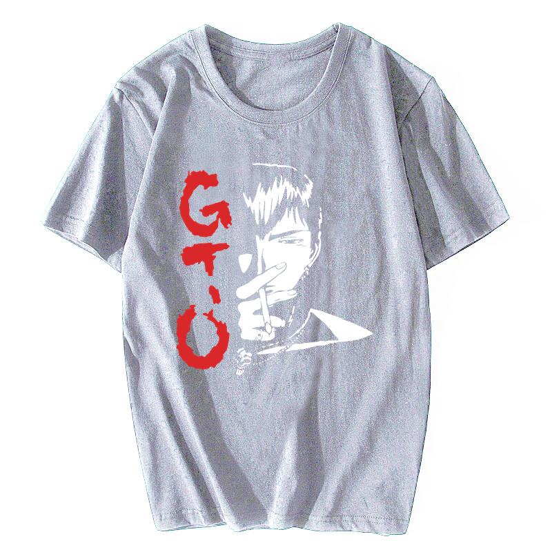 Funny Anime Great Teacher Onizuka T Shirt Men Short Sleeve GTO Manga Tshirt O-neck Cotton Tee Top Japan Eikichi T-Shirt Harajuku