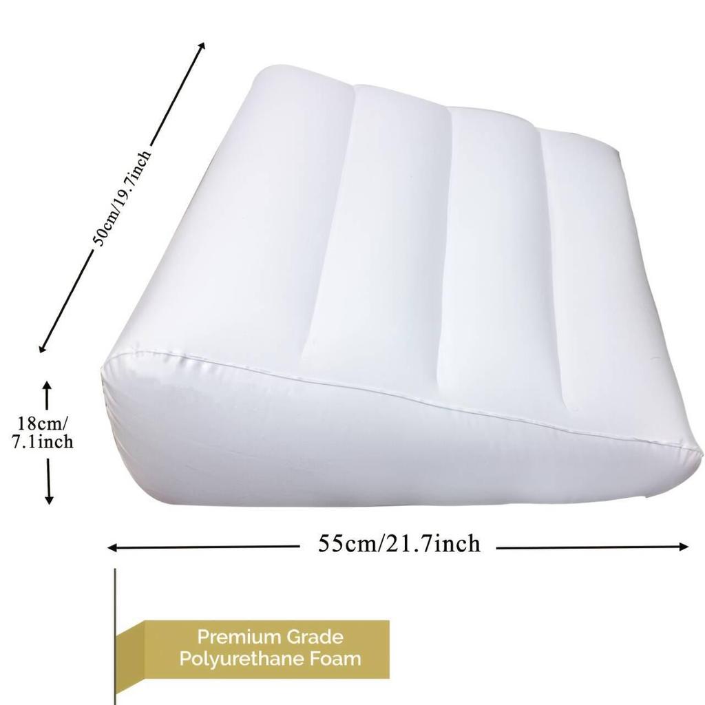 Inflatable Portable Lumbar Support Pillow - Wedge, Body Positioner & Leg Care for Travel and Camping
