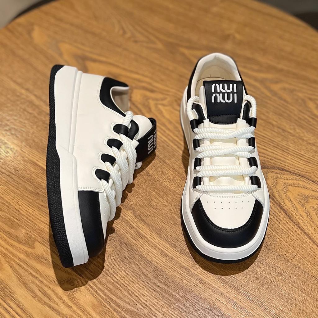 Platform White Shoes Women's Autumn New Flat Portable All-Match Student Casual Sports Skate Shoes