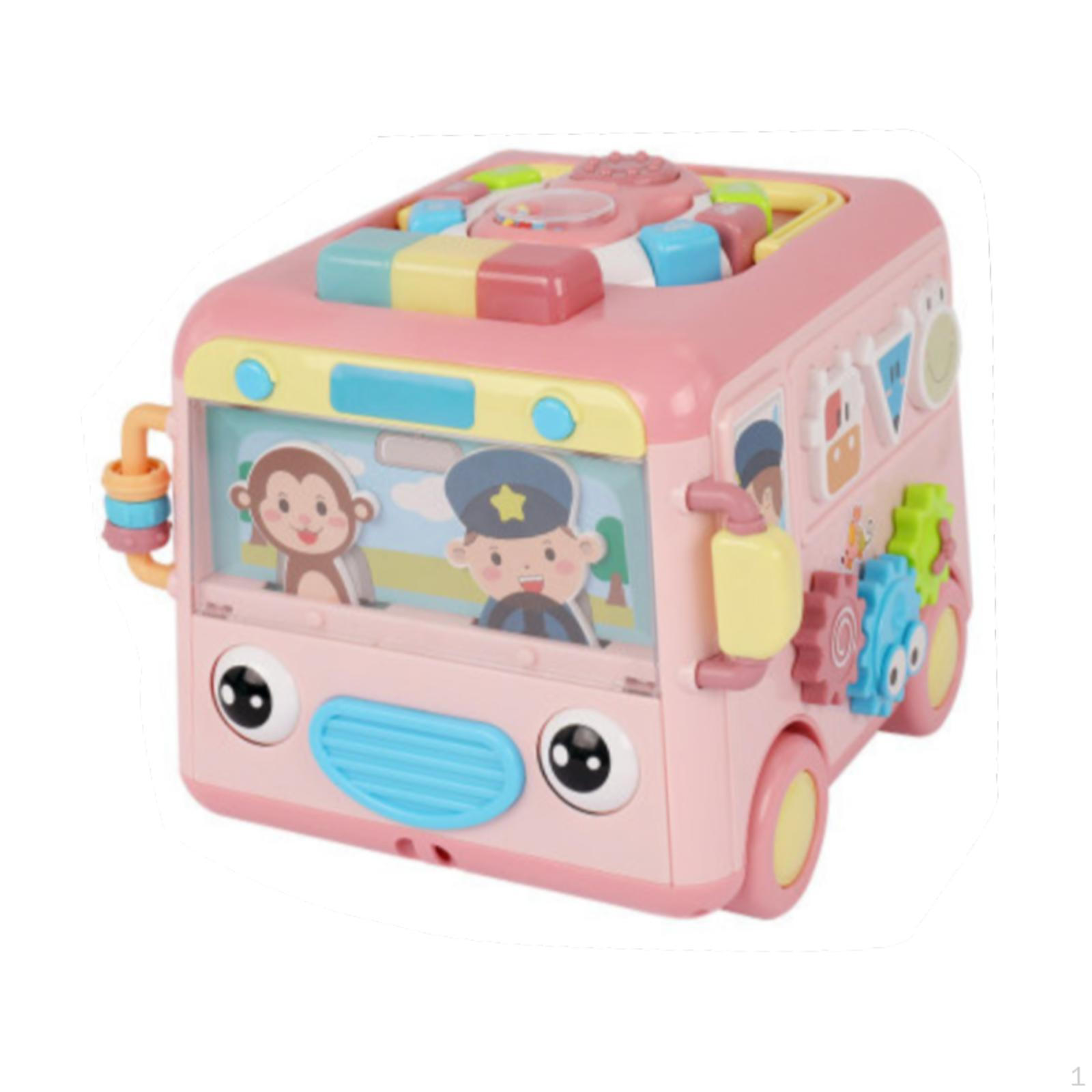 

Автобус игрушка для детей, сенсорная игрушка, развивающая с ручкой, раннее обучение, дети Монтессори