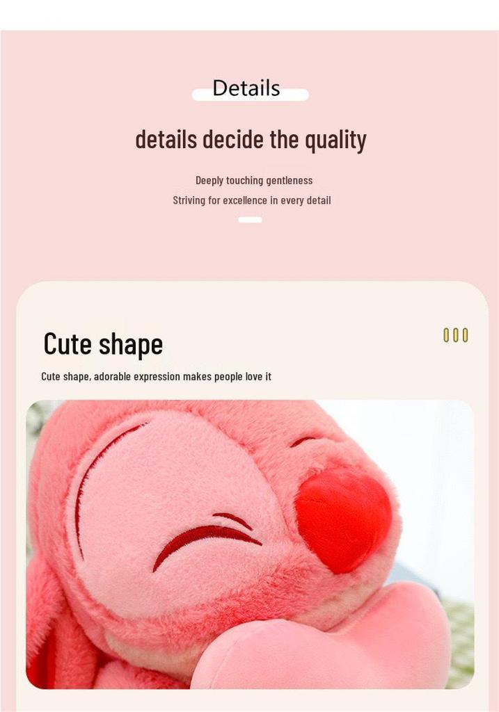 Heart Stitch Plush Toy - Pink Hug Doll