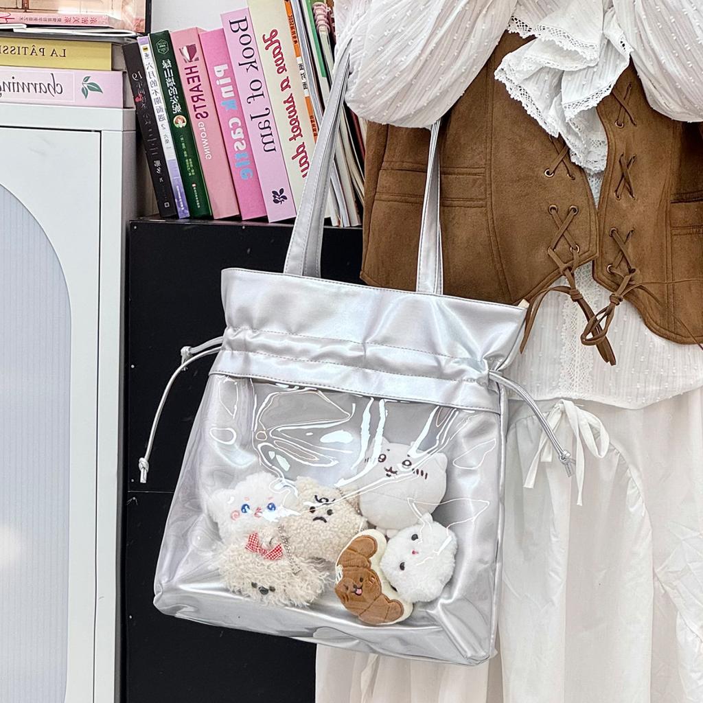New Style Women's Sweet and Cute Lucky Bag Ulzzang Ita Bag Casual Large-capacity Baby Bag One-shoulder Transparent Handbag