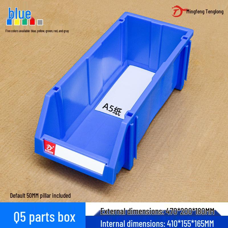 Angled Entry Heavy-Duty Plastic Storage and Organizer Box for Components and Hardware