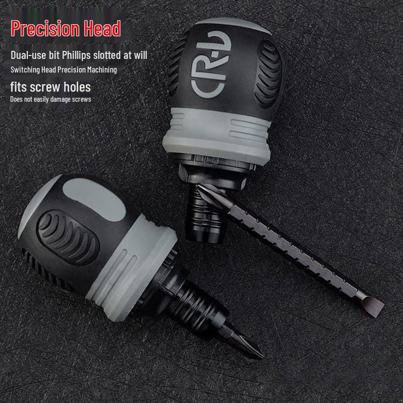 Magnetic Telescopic Ratchet Screwdriver Set with Flat and Phillips Heads