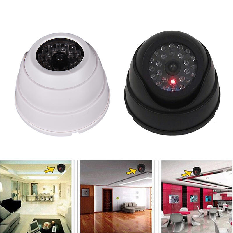 Caméra de surveillance dôme factice avec lumière LED clignotante