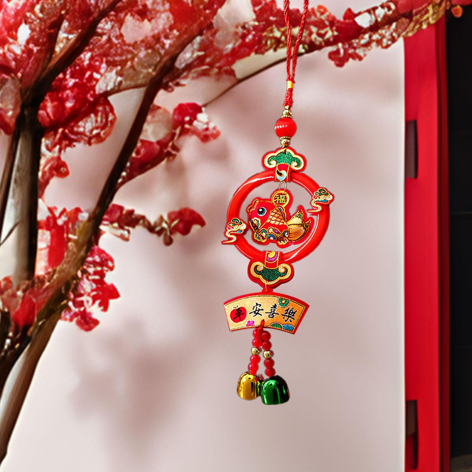 

Chinese Year Hanging Ornament Feng Shui Decor Lunar Spring Festival Style C