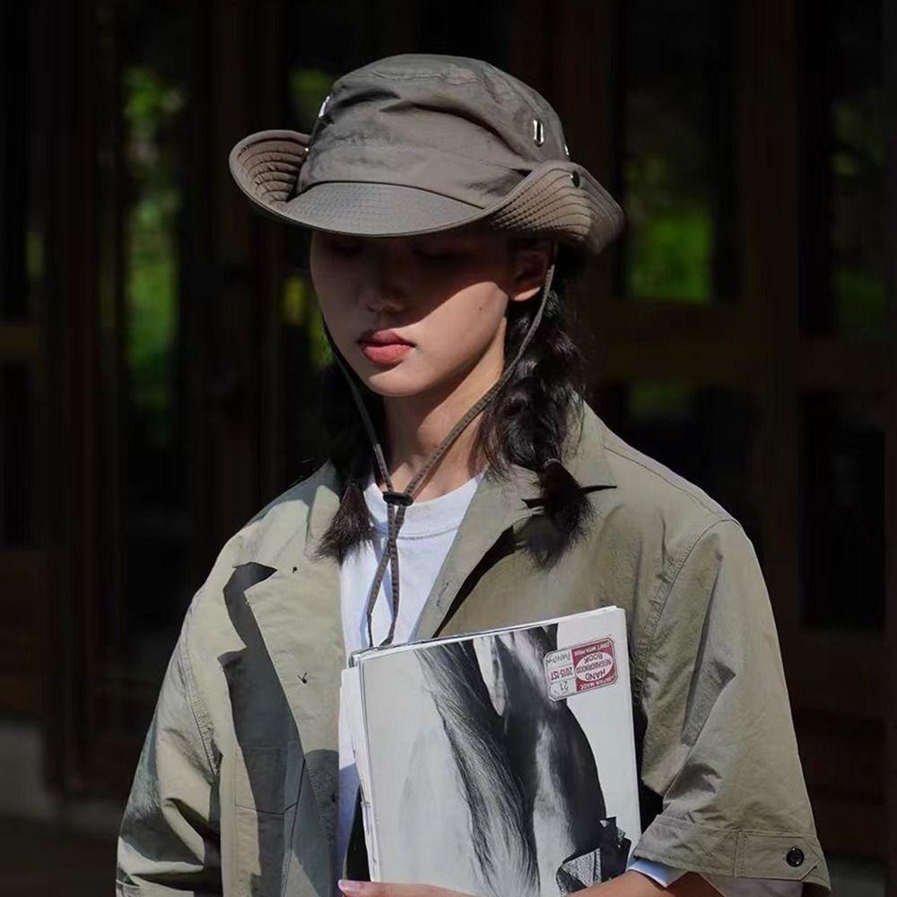 Waterproof Bucket Hat Wide Brim Mountaineering Caps Fashion Fisherman Hat  Outdoor