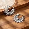 Bohemian Hollow Round Alloy Carved Earrings For Women Ins Style