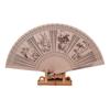 Exquisites Chinese Culture Handheld Fan Decorative Wood Handheld Folding Fan with Detailed Carving for Gift and Decors