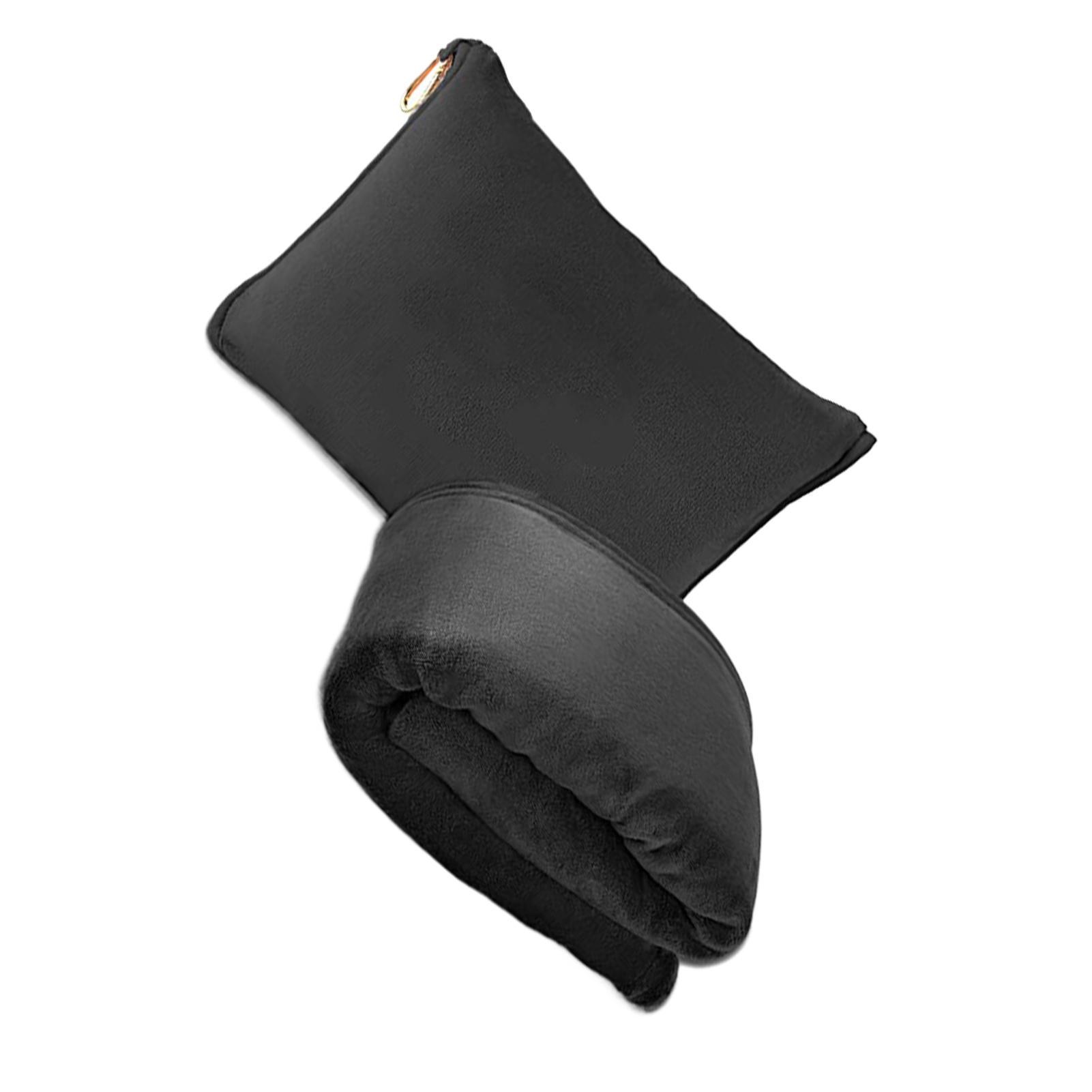 

Предметы первой необходимости для путешествий Многофункциональное фланелевое одеяло и подушка Дорожное одеяло и подушка в одном чёрный