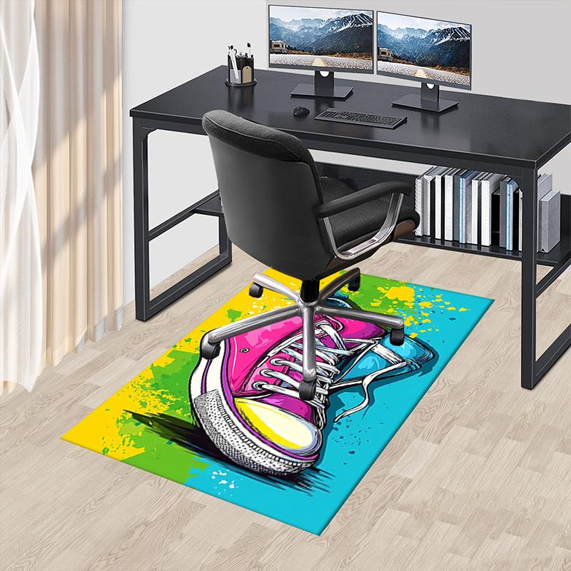 Skateboard Shoe Graffiti Chair Mat Office Carpet: Oversized Rug for Home Decor, Sofa Carpet, Desk Mat Perfect Gift for Any Room
