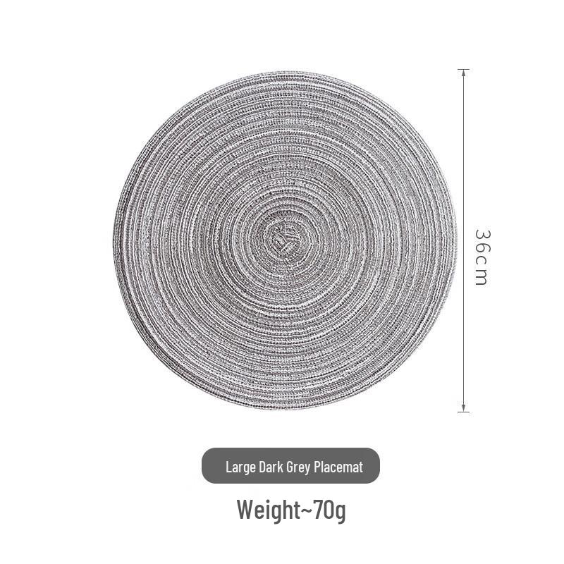 

ZISIZ Cotton Yarn Round Placemat & Pot Holder Set