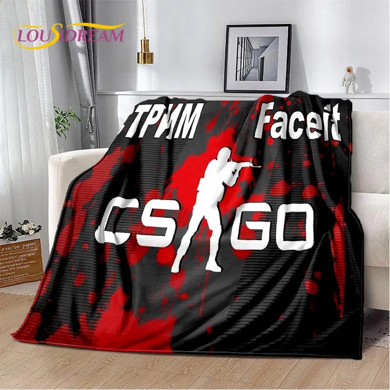CS GO,Game Gamer,Counter Strike Soft Plush Blanket,Flannel Blanket Throw Blanket for Living Room Bedroom Bed Sofa Picnic Cover