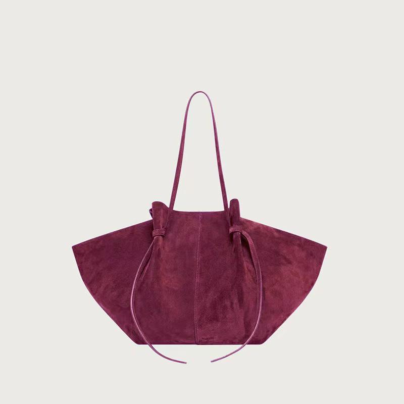 Bolso Tote de Cuero PU de Lujo para Mujer Bolso de Hombro de Gran Capacidad Bolso de Mano de Diseñador Bolso de Almacenamiento en Forma de Ala Bolsa de Compras Mate