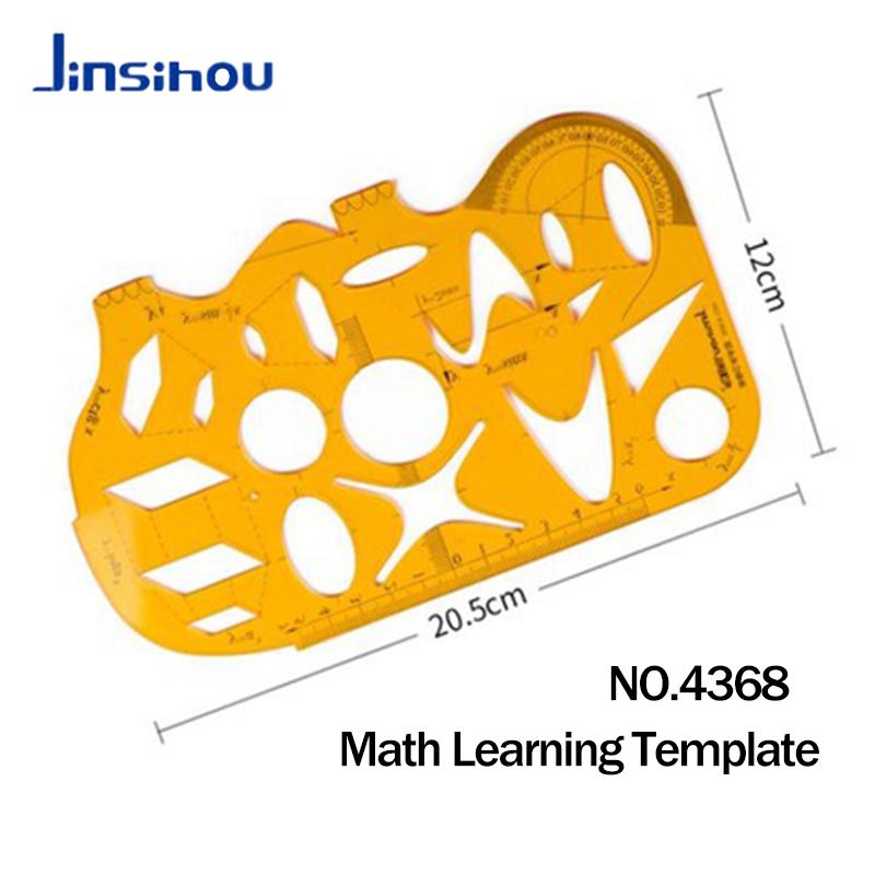 Jinsihou Circular oval ruler durable K Resin drawing design furniture architect template drafting ruler template measuring ruler