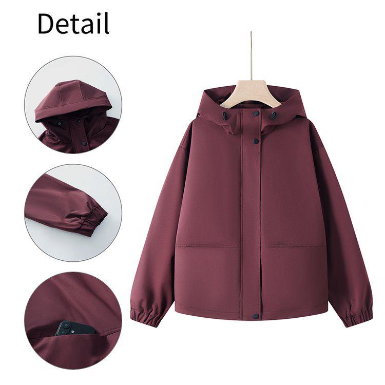 Stylish Spring Windbreaker for Middle-Aged Women - Lightweight, Fashionable, Large Size Jacket for Spring and Autumn
