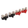 4 Pcs Battery Power Stud DC 12‑48V M8 Dual Distribution Terminal Junction Post Block Bus Bar for Cars RVs Boats Trucks