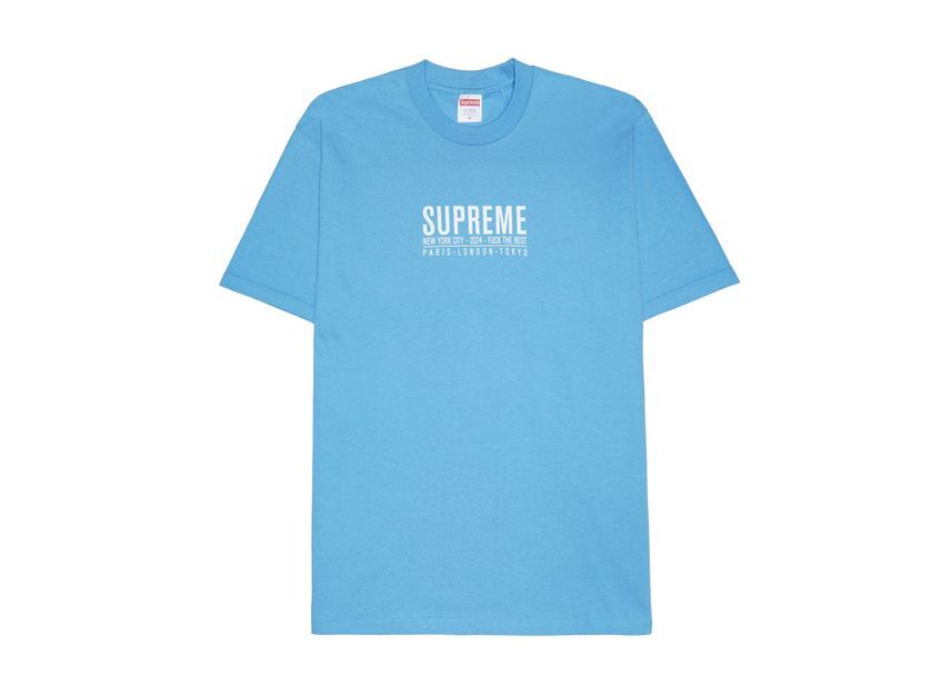 Supreme Paris Tee Bright Blue M