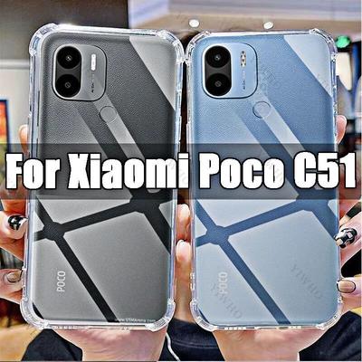 Per Xiaomi Poco C51 Custodia Morbida Trasparente per Telefono HD TPU Trasparente per Xiaomi Poko C 51 6.52" MZB0E6DIN Coperture Antiurto Antigraffio