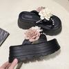 Fashion 7.5CM Heels Wedge Slides Sandals Women Casual Outdoor Slippers Female Summer Non Slip Beach Slipper Walking Chunky Shoes Woman
