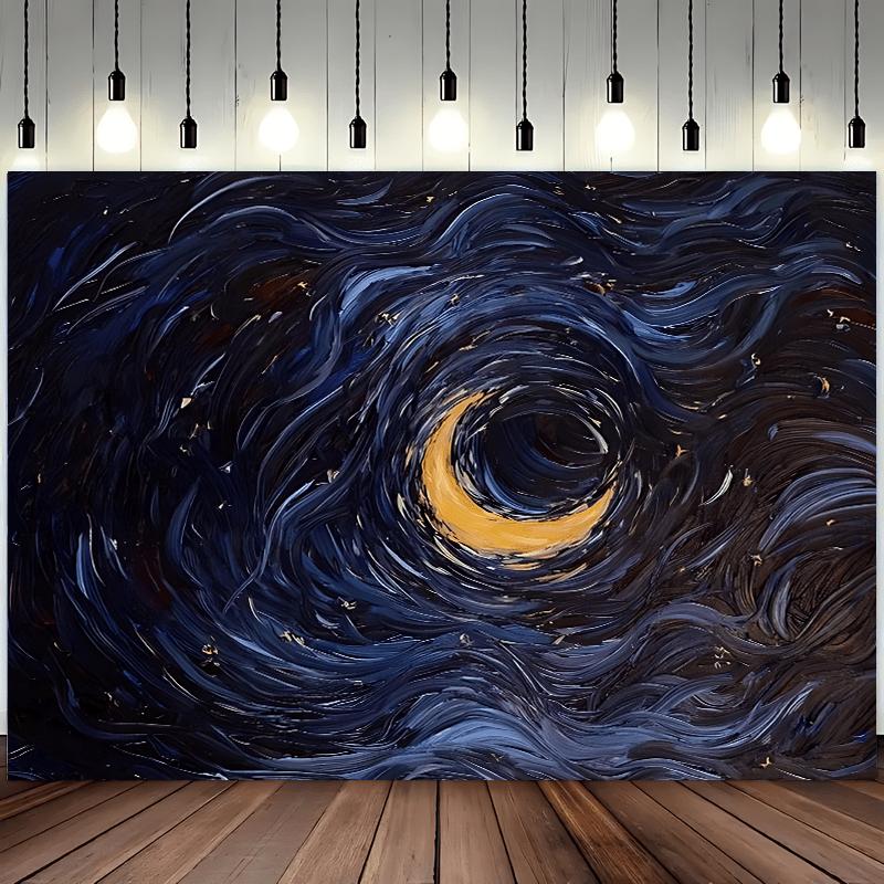 Starry Night Swirl Tapestry Bohemian Wall Hanging  Room Decor  Ideal for Bedroom Dorm and Living Space Decoration