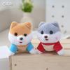 Cute Shiba Inu And Akita Plush Doll Keychain Adorable Dog Plush Toy With High Quality Fur
