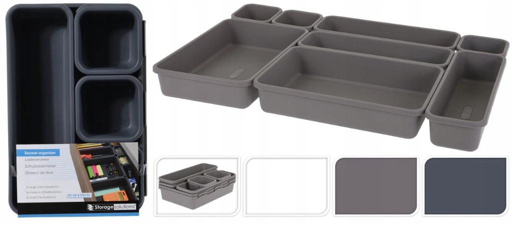 Drawer organizer set of 8 elements, modular insert